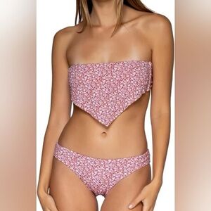 Bswim 2 ways to wear Red Floral Bikini Set